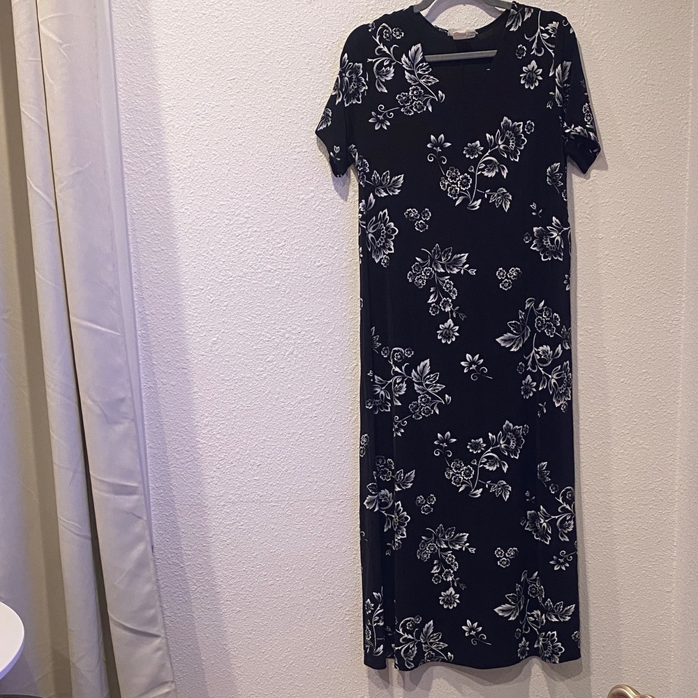 90s‎ slinky floral maxi dress